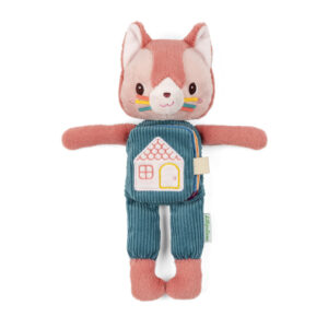 Peluche phosphorescente et livre en tissu Jeanne le chat